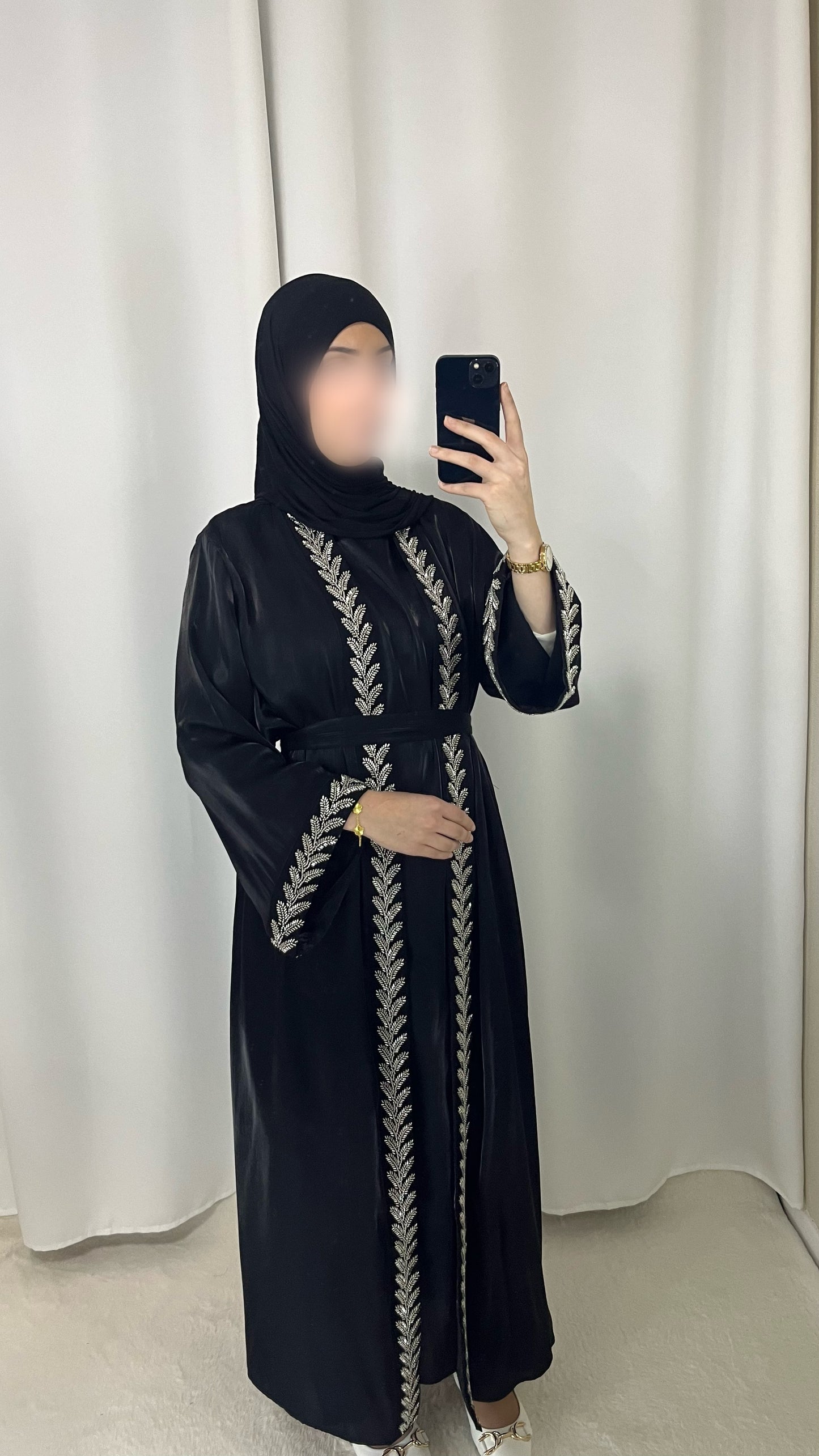 Abaya + sous robe à strass